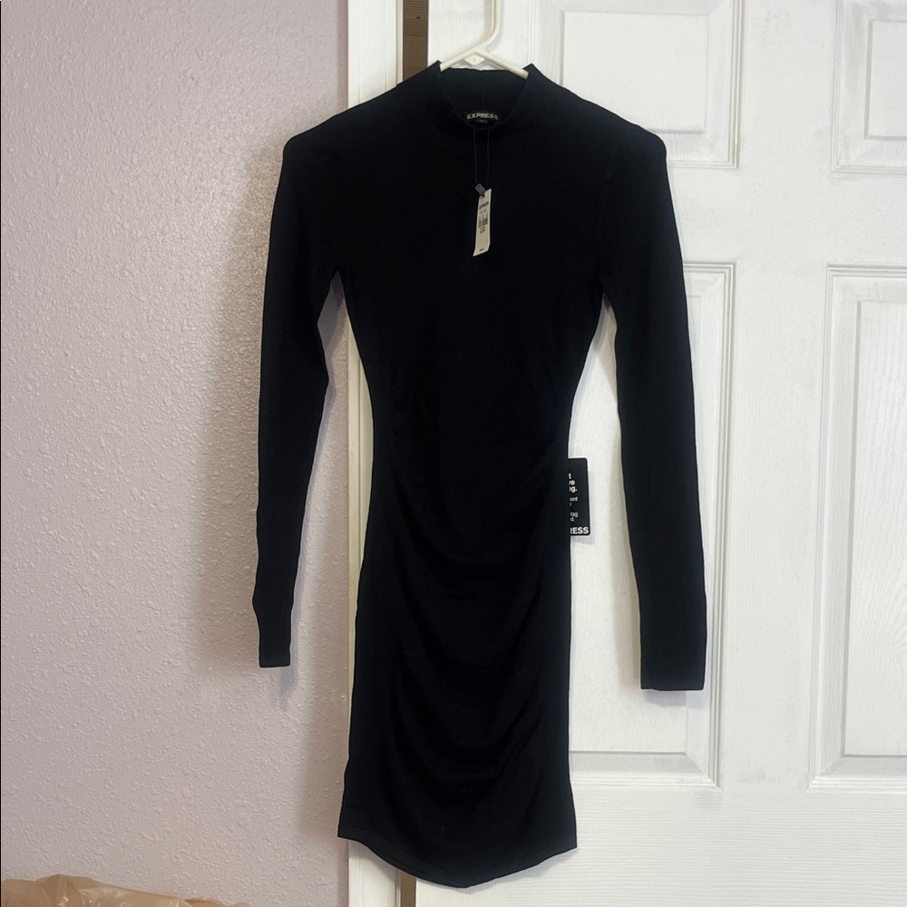 Express Black Long Sleeve Dress